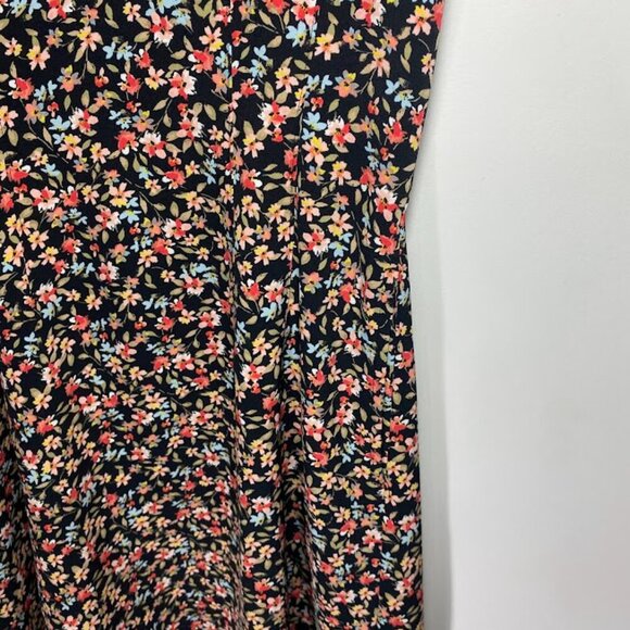 Loft Tie Sleeve Multicolored Floral Dress - Picture 5 of 7